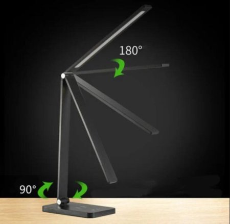(image for) LED Desk Lamp with Wireless Chargers and USB Charging Port for Home Office, Desk Light withTimer for Reading, Study, Crafts