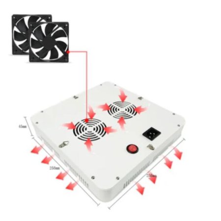 (image for) 300W AC85-265V 1000LM Full spectrum led grow light with cooler fan for indoor hydroponic plant