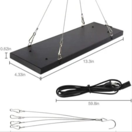 (image for) Black Oblong 40W AC85~265V LED Grow Light for Indoor Plant, Full Spectrum Panel Grow Light with IR UV, Indoor Plant Growing Lamp for Succulents, Veg and Flowering/Greenhouse Hydroponic