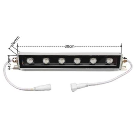 (image for) 12'' Long RGBW SMD5050 18W 24V LED Wall Washer Light, Tempering Glass Cover IP67 Waterproof Grade,Energy Saving Linear LED Strip Light for Bridge, Hotel, Mega Bar Christmas Advertising Boards, Billboard,Building Commercial Lighting