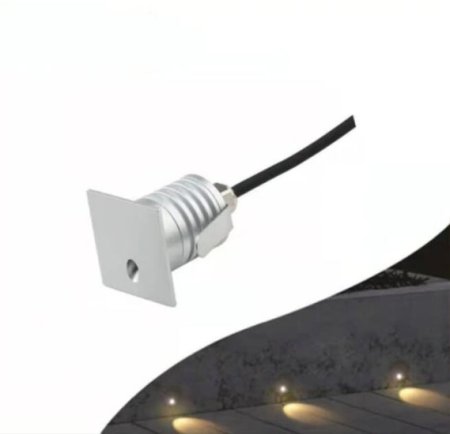(image for) 8PCS Pack 1W 12-24V DC IP67 LED Step Lights Round/Square Waterproof Dimmable Inground Light Made By 6063 Aluminum LED Wall Corner Light