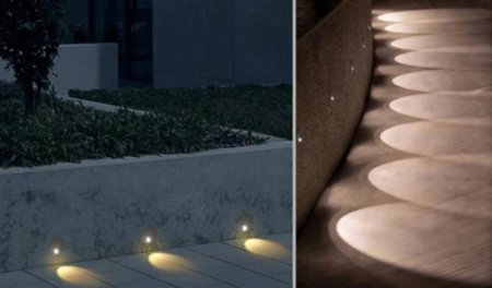 (image for) 8PCS Pack 1W 12-24V DC IP67 LED Step Lights Round/Square Waterproof Dimmable Inground Light Made By 6063 Aluminum LED Wall Corner Light