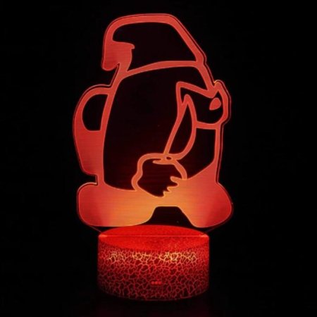 (image for) Among Us Toys 3D LED Multicolor Night Light w/ 16 Colors Remote Touch Switch Adjustable Brightness for Kids Bedroom Decoration