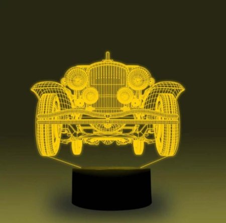 (image for) Transportation Images 3D Illusion LED Night Light w/ 16 Colors Remote Touch Switch Adjustable Brightness for Kids Bedroom Decoration