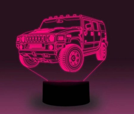 (image for) Transportation Images 3D Illusion LED Night Light w/ 16 Colors Remote Touch Switch Adjustable Brightness for Kids Bedroom Decoration
