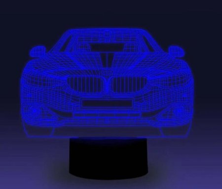 (image for) Transportation Images 3D Illusion LED Night Light w/ 16 Colors Remote Touch Switch Adjustable Brightness for Kids Bedroom Decoration