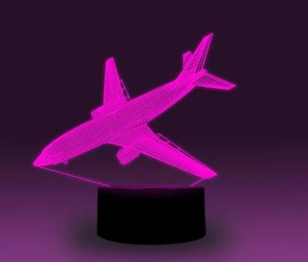 (image for) Transportation Images 3D Illusion LED Night Light w/ 16 Colors Remote Touch Switch Adjustable Brightness for Kids Bedroom Decoration