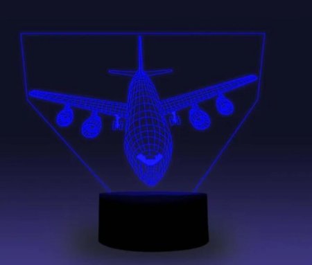 (image for) Transportation Images 3D Illusion LED Night Light w/ 16 Colors Remote Touch Switch Adjustable Brightness for Kids Bedroom Decoration