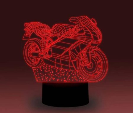 (image for) Transportation Images 3D Illusion LED Night Light w/ 16 Colors Remote Touch Switch Adjustable Brightness for Kids Bedroom Decoration