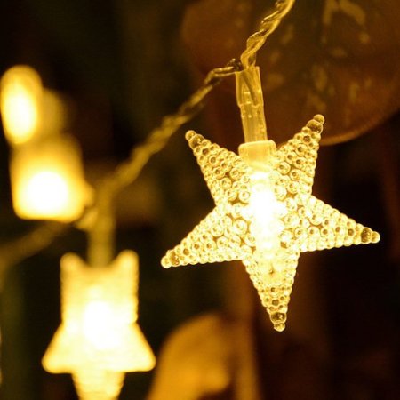 (image for) USB Powered Fairy string light,Five-pointed twinkle Star String Lights for Chrismas, Party, Wedding, New Year, Garden DÃ©cor