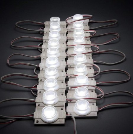 (image for) 20pcs/pack LED Modules with Lens for Light Box DC12V 110LM 1.5W Waterproof IP65 with Adhesive Tape Back