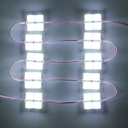 (image for) 20pcs/pack LED Modules with SMD5730 4 LED DC12V 130-150LM 2W 160° Beam Waterproof IP67 with Adhesive Tape Back