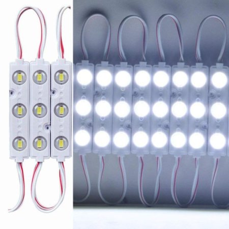(image for) 20pcs/pack LED Modules String with 5730 3 LED 160°Beam DC12V 90LM 1.5W Module Light Waterproof IP67 with Adhesive Tape Back