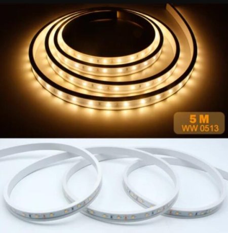 (image for) 16.4ft/5M DC12V 5*13mm LED Waterproof Flexible Silicone Neon LED Strip with 300LED SMD3528 LED Light