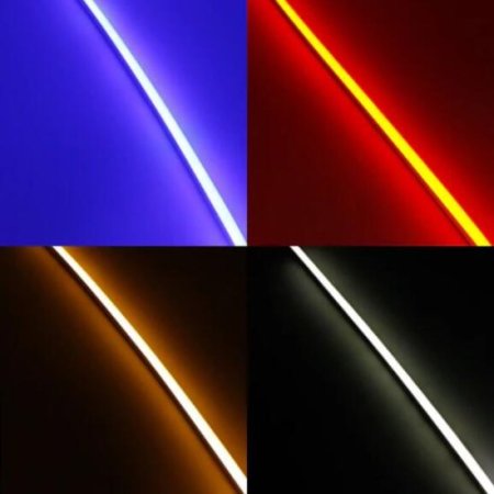 (image for) 1M/5M/10M/20M Pack of T0613 Edge Lighting LED Neon Light Housing Kit with End Caps and Mounting Clips, Flexible Neon Channel Fit for 8mm Wide LED Strip Lights