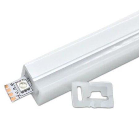 (image for) 1M/5M/10M/20M Pack of T1220 3 Sides Edge Lighting LED Neon Light Housing Kit with End Caps and Mounting Clips, Flexible Neon Channel Fit for 10mm Wide LED Strip Lights