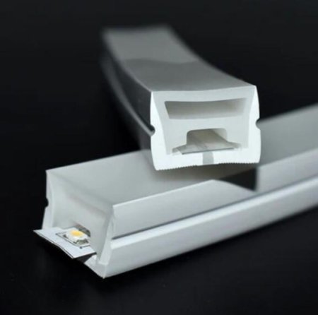 (image for) 1M/5M/10M Pack of T2014 LED Neon Light Housing Kit with End Caps and Mounting Clips, Flexible Neon Channel Fit for 12mm Wide LED Strip Lights