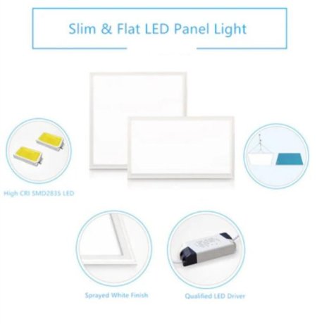(image for) 1'x4' (295x1195mm) 40W LED Panel Light in 0.39'' (10mm) White Trim Flat Sheet Panel Lighting Board Super Bright Ultra Thin Glare-Free