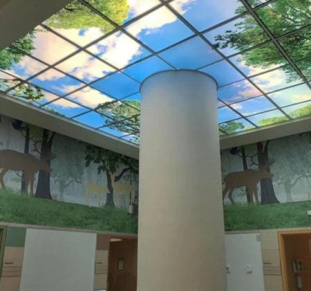(image for) 5 PACK LED Skylight 2x2 FT - 600*600mm 36W 3060LM LED Shop Display Blue Sky LED Flat Panel Light Framed For Ceiling Decoration