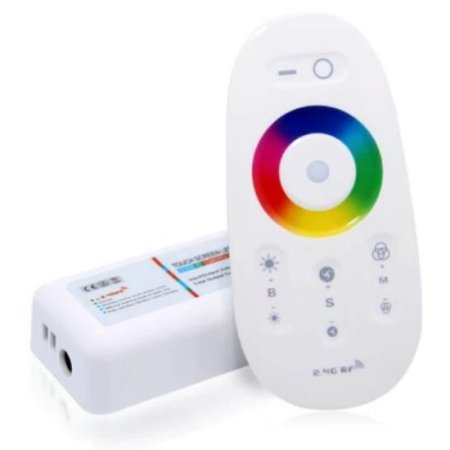 (image for) 12V-24V DC 2.4G RF Wireless RGB LED Controller for RGB LED Strips with Touch Color Ring Remote