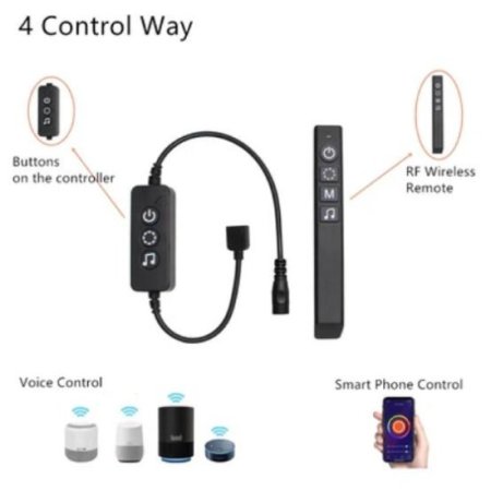 (image for) CROW WiFi RF Controller for RGB/RGBW LED Lights via Tuya, Compatible w/ Amazon Echo and Google Home