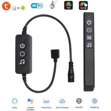 (image for) CROW WiFi RF Controller for RGB/RGBW LED Lights via Tuya, Compatible w/ Amazon Echo and Google Home