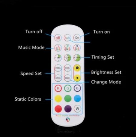 (image for) 5V-24V DC Wireless ELK6ARGB Bluetooth Music Symphony Controller with Two Outputs for RGB Color Changing LED Flexible Strip Lights