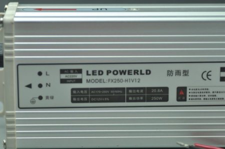 (image for) 250 Watt LED Power Supply 12V 20.5A LED Power Supplies Rain-proof For LED Strips LED Lighting