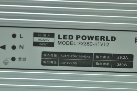 (image for) 350 Watt LED Power Supply 12V 29.2A LED Power Supplies Rain-proof For LED Strips LED Light