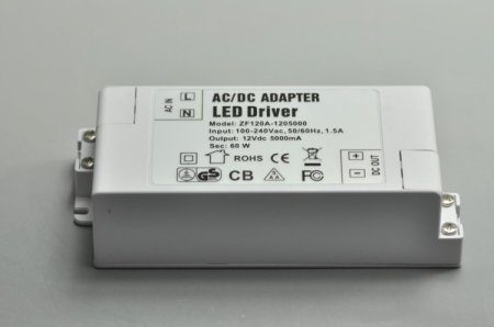 (image for) 60 Watt LED Power Supply 12V 5000mA LED Power Supplies UL Certification For LED Strips LED Light