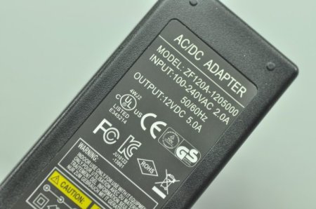 (image for) 12V 5A Adapter Power Supply 60 Watt LED Power Supplies UL Certification For LED Strips LED Lighting