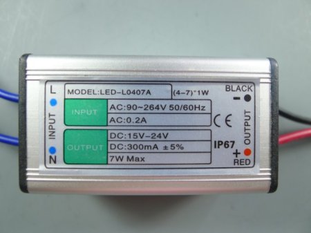 (image for) 4-7x1W LED Power Supply High Power AC 90-264V 50/60Hz Input 300mA DC 12V-24V Output LED Driver For LED Tubes Spotlight Ceiling Light