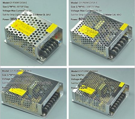 (image for) 12V LED Power Supply 60W 200W 350W 400W LED Indoor Power Supplies For LED Strips110-230V AC to 12V DC