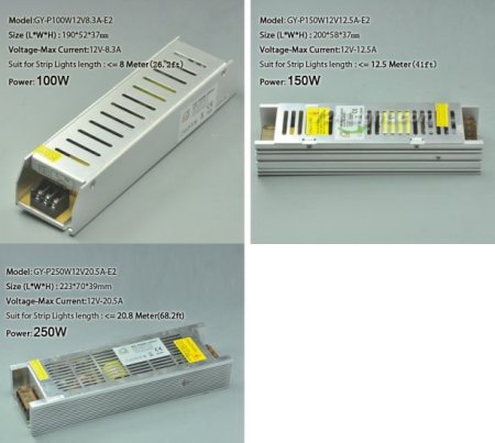 (image for) 12V LED Power Supply 60W 200W 350W 400W LED Indoor Power Supplies For LED Strips110-230V AC to 12V DC