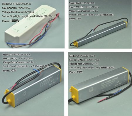 (image for) 12V LED Waterproof Power Supply 20W 35W 60W 75W 100W LED Power Supplies Waterproof IP67 For LED Strips LED Lighting