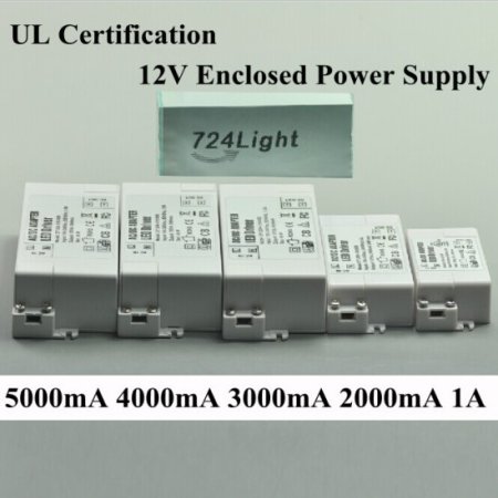 (image for) 12W 24W 36W 48W 60W LED Power Supply 12V 1A 2A 3A 4A 5A LED Power Supplies UL Certification For LED Strips LED Light