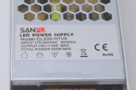 (image for) 5V 40A 200 Watt LED Power Supply LED Power Supplies For LED Strips LED Lighting