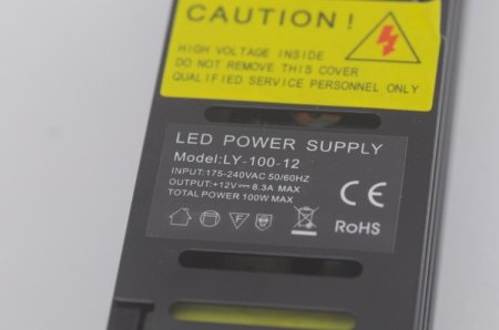 (image for) Black 12V 8.3A LED Power Supply 100 Watt LED Power Supplies For LED Strips LED Lighting