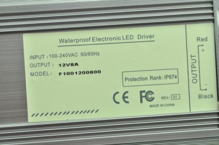 (image for) 96 Watt LED Power Supply 12V 8A LED Power Supplies Waterproof IP67 For LED Strips LED Light
