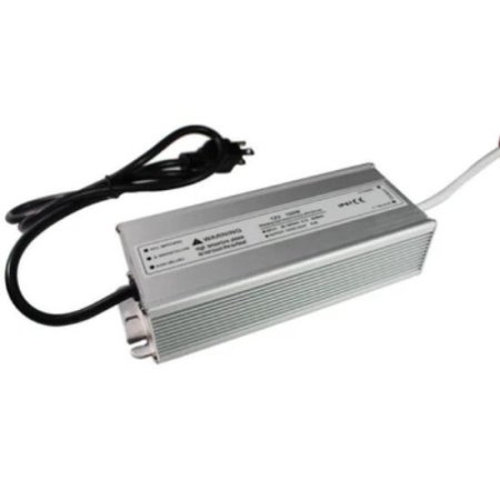 (image for) Waterproof IP67 LED Power Supply 110V AC to 12V DC Driver Transformer 3-Prong Plug 3.3 Feet Cable