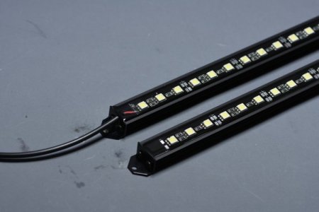(image for) Waterproof 13 inch Black Aluminum Profile Light 12V 5050 Strip Light LED Bar 2Pack for Tank