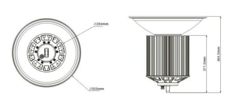 (image for) 300W LED High Bay Light For Industrial Outdoor Lighting With Mean Well Power Supply