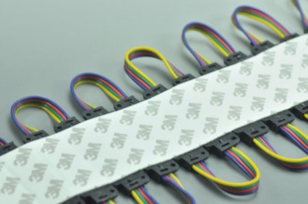 (image for) Wholesale Black 5050 SMD LED Modules RGB 3 LED 5050 Modules 65x18MM 12V 0.75W Waterproof Modules