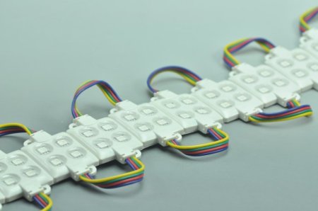 (image for) 5050 SMD LED Modules RGB 4 LED 5050 Modules 32x32MM 12V 0.75W Waterproof Modules
