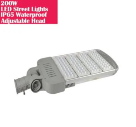 (image for) 200W IP65 Waterproof Adjustable Head LED Street Lights Modular LED Pole Light Outdoor 120LM/W CRI80+ Pure White 6500K