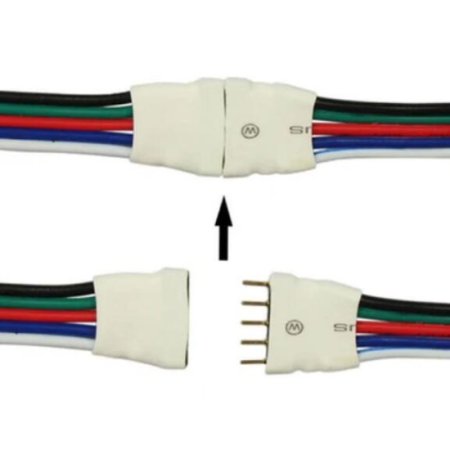 (image for) 10pcs Pack (5Pair) 5pin RGBW/RGBWW LED Strip Connectors