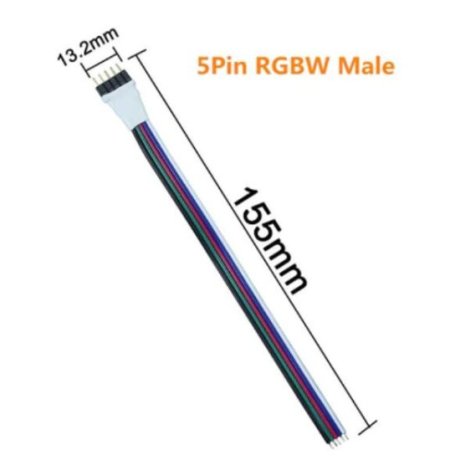 (image for) 10pcs Pack (5Pair) 5pin RGBW/RGBWW LED Strip Connectors