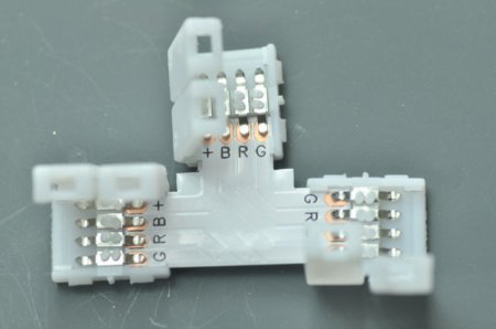 (image for) LED RGB Strip "L" Type 90 Degree Turn "+" 360 Degree 10mm for 5050 3528 RGB Strip light Connect
