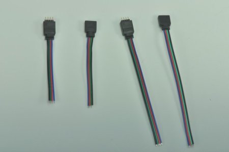 (image for) 4Pins Male Female Connector Cable for 3528 5050 SMD RGB LED light Strip a pair RGB Connect Cord