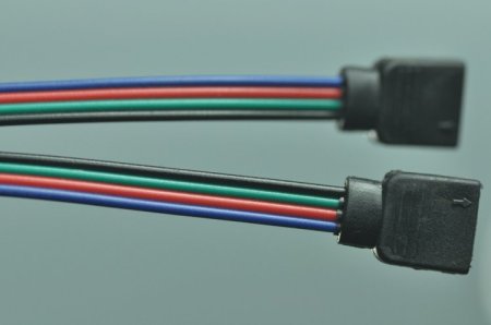 (image for) RGB Extension Cable Connect 4pins Female plug led strip lights multi color 5050 3528 Connector Line